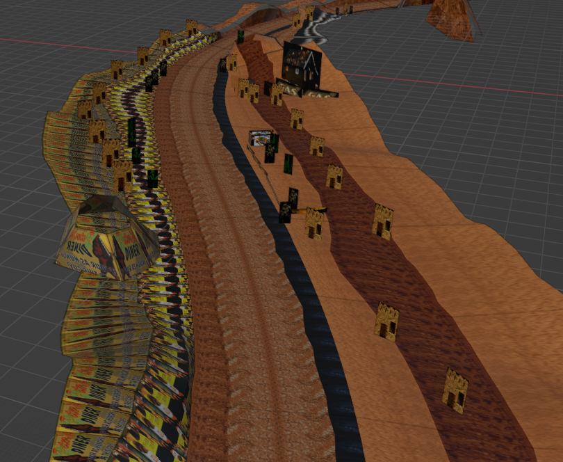 Imported NFS1 Track "Rusty Springs" - Detail view.
