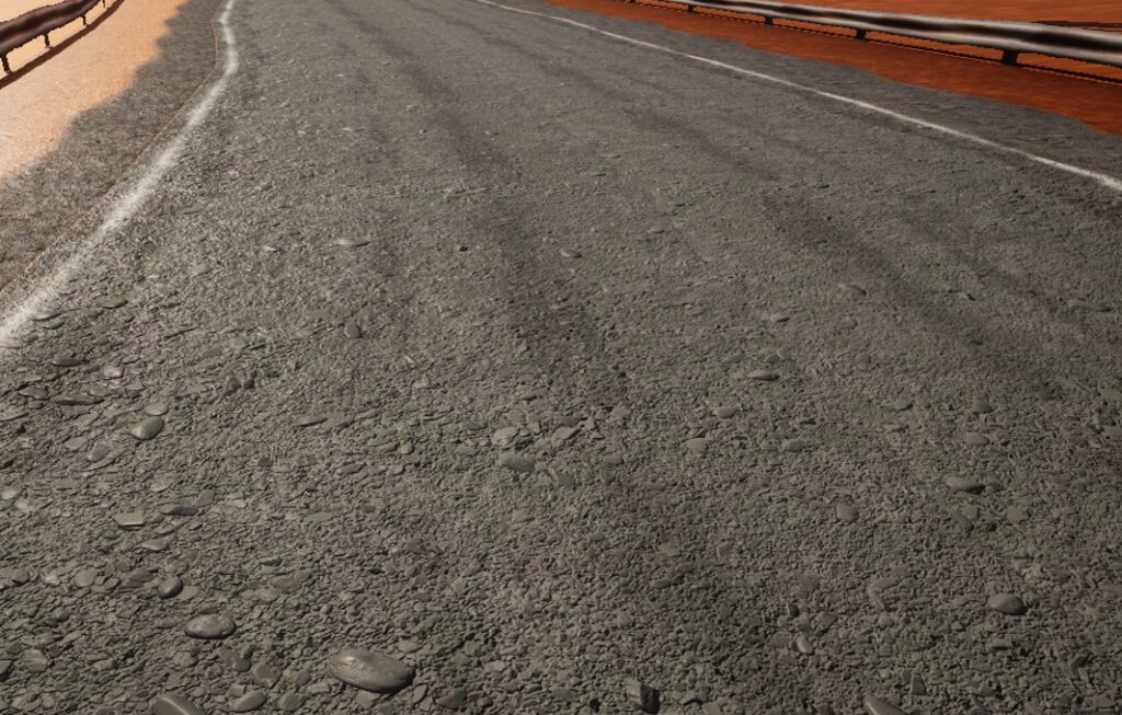 The track "Rusty Springs" from "The Need For Speed" in the progress of being reworked for "High Stakes". Showing Concrete texture detail.