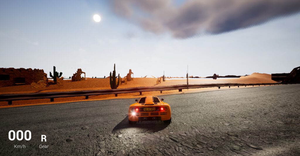 The track "Rusty Springs" from "The Need For Speed" in the progress of being reworked for "High Stakes" - Featuring an orange McLaren F1 by Alex.Ka.